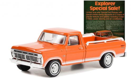 Diecast model cars Ford F-1 1/64 Greenlight 00 Explorer orange 1973 Ford F-1 1/64 Greenlight 00 Explorer orange 1973 diecast model cars