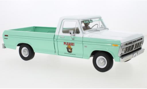 Diecast model cars Ford F-1 1/18 Greenlight 00 turquoise/white Smokey Bear 1975 Ford F-1 1/18 Greenlight 00 turquoise/white Smokey Bear 1975 diecast model cars