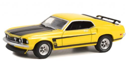 Diecast model cars Ford Mustang 1/64 Greenlight Boss 302 yellow/black 1969 Ford Mustang 1/64 Greenlight Boss 302 yellow/black 1969 diecast model cars