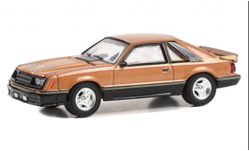 Diecast model cars Ford Mustang 1/64 Greenlight Cobra metallise beige 1980 Ford Mustang 1/64 Greenlight Cobra metallise beige 1980 diecast model cars
