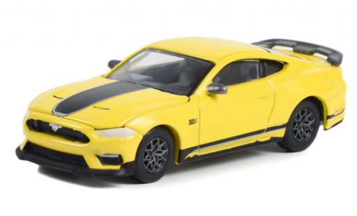 Diecast model cars Ford Mustang 1/64 Greenlight Mach 1 yellow 2021 Ford Mustang 1/64 Greenlight Mach 1 yellow 2021 diecast model cars