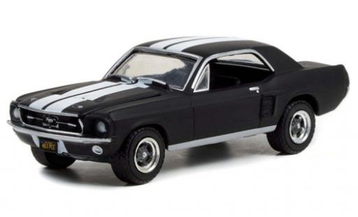 Diecast model cars Ford Mustang 1/64 Greenlight matt-black/white Creed II 1967 Ford Mustang 1/64 Greenlight matt-black/white Creed II 1967 diecast model cars