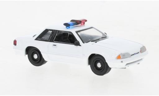 Diecast model cars Ford Mustang 1/64 Greenlight SSP white Police (USA) 1987 Ford Mustang 1/64 Greenlight SSP white Police (USA) 1987 diecast model cars