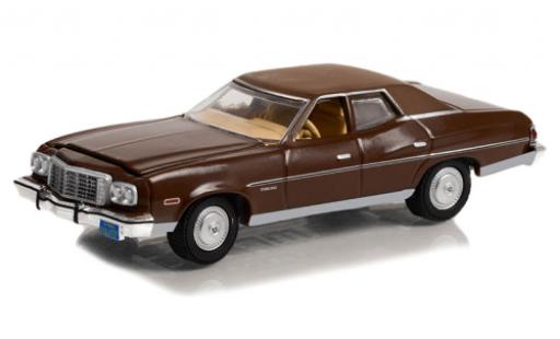 Diecast model cars Ford Torino 1/64 Greenlight Brougham brown/beige Charlies Angels 1974 Ford Torino 1/64 Greenlight Brougham brown/beige Charlies Angels 1974 diecast model cars