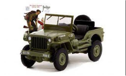 Diecast model cars Jeep Willys 1/64 Greenlight MB matt-oliv Norman Rockwell 1945 Jeep Willys 1/64 Greenlight MB matt-oliv Norman Rockwell 1945 diecast model cars