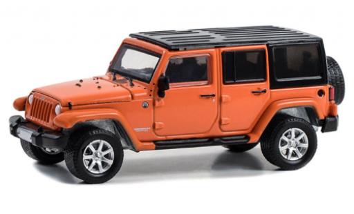 Diecast model cars Jeep Wrangler 1/64 Greenlight Unlimited orange/black Cold Pursuit 2010 Jeep Wrangler 1/64 Greenlight Unlimited orange/black Cold Pursuit 2010 diecast model cars