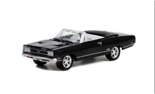 Plymouth GTX 1/64 Greenlight Convertible black 1969 diecast model cars