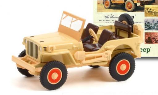 Diecast model cars Jeep Willys 1/64 Greenlight MB beige 1945 Jeep Willys 1/64 Greenlight MB beige 1945 diecast model cars