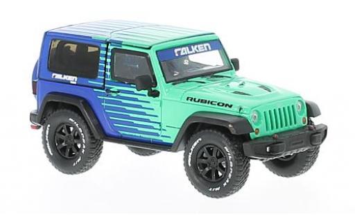 Diecast model cars Jeep Wrangler 1/43 Greenlight green/blue Rubicon Falken Tire 2014 Jeep Wrangler 1/43 Greenlight green/blue Rubicon Falken Tire 2014 diecast model cars