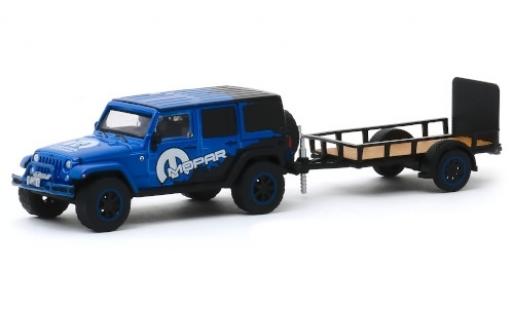 Diecast model cars Jeep Wrangler 1/64 Greenlight Unlimited MOPAR 2012 avec remorque d´une axe Jeep Wrangler 1/64 Greenlight Unlimited MOPAR 2012 avec remorque d´une axe diecast model cars