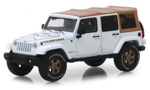 Diecast model cars Jeep Wrangler 1/43 Greenlight Unlimited white/Dekor Golden Eagle 2018 Jeep Wrangler 1/43 Greenlight Unlimited white/Dekor Golden Eagle 2018 diecast model cars