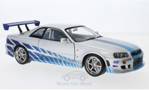 Diecast model cars Nissan Skyline 1/18 Greenlight GT-R (BNR34) Fast & Furious 1999 Nissan Skyline 1/18 Greenlight GT-R (BNR34) Fast & Furious 1999 diecast model cars