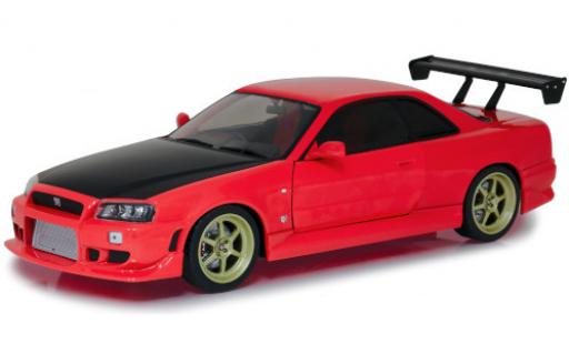 Diecast model cars Nissan Skyline 1/18 Greenlight GT-R (R34) Tuning red/carbon RHD 1999 mit LED-Beleuchtung am Unterboden (Batterien nicht enthalten) Nissan Skyline 1/18 Greenlight GT-R (R34) Tuning red/carbon RHD 1999 mit LED-Beleuchtung am Unterboden (Batterien nicht enthalten) diecast model cars