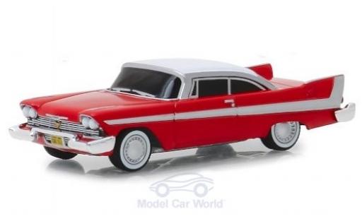 Plymouth Fury 1/64 Greenlight red/white Christine 1958 Evil Version diecast model cars