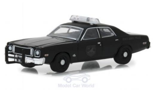 Diecast model cars Plymouth Fury 1/64 Greenlight black 1975 Black Bandit Police Plymouth Fury 1/64 Greenlight black 1975 Black Bandit Police diecast model cars