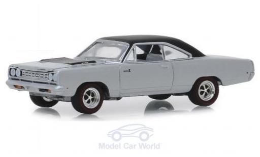Diecast model cars Plymouth Road Runner 1/64 Greenlight HEMI grey/matt-black 1968 Plymouth Road Runner 1/64 Greenlight HEMI grey/matt-black 1968 diecast model cars