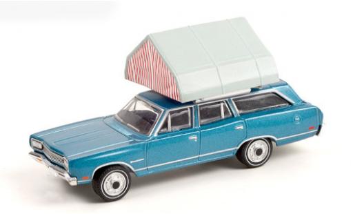 Diecast model cars Plymouth Satellite 1/64 Greenlight Station Wagon metallic blue 1969 Plymouth Satellite 1/64 Greenlight Station Wagon metallic blue 1969 diecast model cars