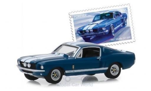 Diecast model cars Shelby GT 1/64 Greenlight 500 metallic blue/white 1967 Shelby GT 1/64 Greenlight 500 metallic blue/white 1967 diecast model cars