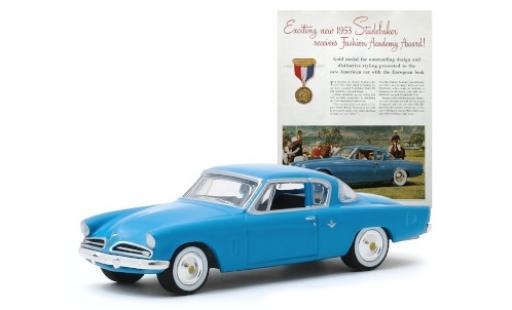 Diecast model cars Studebaker Commander 1/64 Greenlight blue 1953 Studebaker Commander 1/64 Greenlight blue 1953 diecast model cars