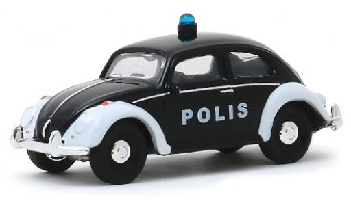 Diecast model cars Volkswagen Beetle 1/64 Greenlight (Käfer) black/white Polis Volkswagen Beetle 1/64 Greenlight (Käfer) black/white Polis diecast model cars