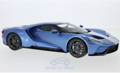 Diecast model cars Ford GT 1/18 GT Spirit metallic blue/white 2017 Ford GT 1/18 GT Spirit metallic blue/white 2017 diecast model cars