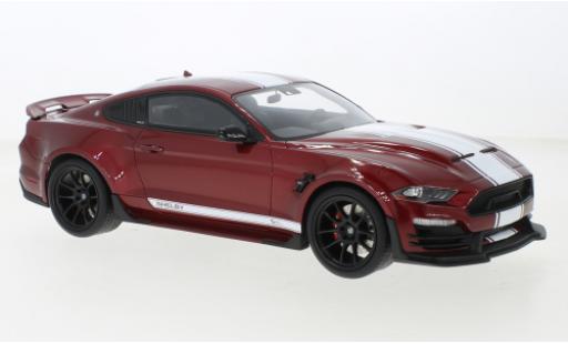 Diecast model cars Ford Mustang 1/18 GT Spirit Shelby Super Snake metallise red foncé/white 2020 Ford Mustang 1/18 GT Spirit Shelby Super Snake metallise red foncé/white 2020 diecast model cars