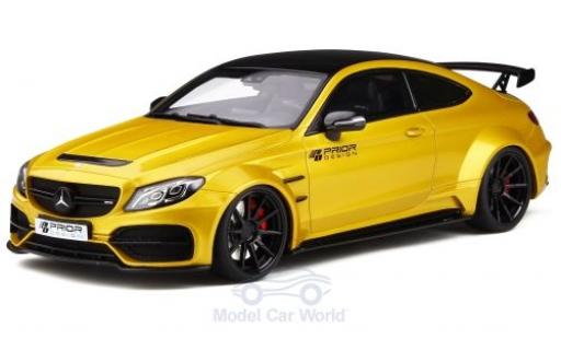 Diecast model cars Mercedes Classe C 1/18 GT Spirit C63 AMG Coupe Prior Design PD65CC metallic yellow/black Mercedes Classe C 1/18 GT Spirit C63 AMG Coupe Prior Design PD65CC metallic yellow/black diecast model cars