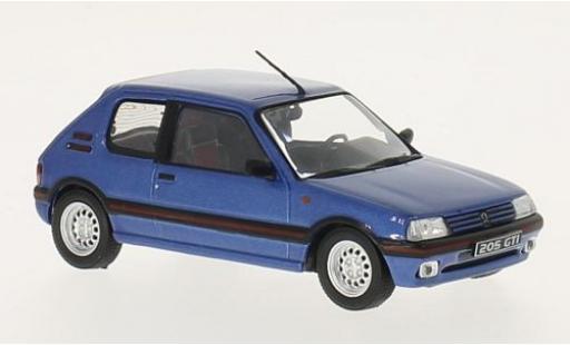 Diecast model cars Peugeot 205 1/43 GTI Collection GTI metallic blue 1992 Peugeot 205 1/43 GTI Collection GTI metallic blue 1992 diecast model cars