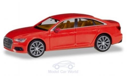 Diecast model cars Audi A6 1/87 Herpa Limousine red mit zweifarbigen Felgen Audi A6 1/87 Herpa Limousine red mit zweifarbigen Felgen diecast model cars