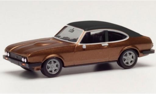 Diecast model cars Ford Capri 1/87 Herpa MK II metallic brown/matt-black Ford Capri 1/87 Herpa MK II metallic brown/matt-black diecast model cars