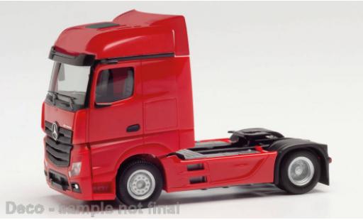 Diecast model cars Mercedes Actros 1/87 Herpa Bigspace red 2018 Mercedes Actros 1/87 Herpa Bigspace red 2018 diecast model cars