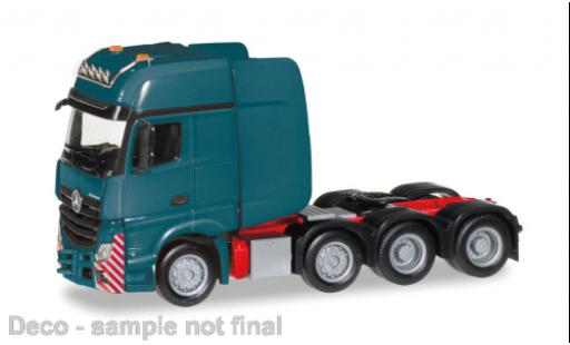Diecast model cars Mercedes Actros 1/87 Herpa SLT turquoise Mercedes Actros 1/87 Herpa SLT turquoise diecast model cars