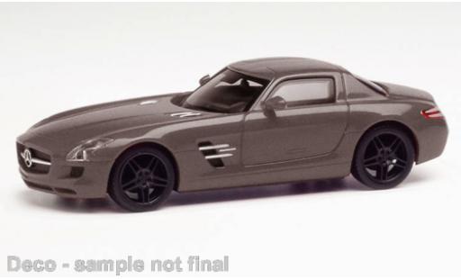Diecast model cars Mercedes SLS 1/87 Herpa AMG metallise grey Mercedes SLS 1/87 Herpa AMG metallise grey diecast model cars
