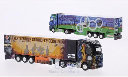 Mercedes Actros 1/87 Herpa Autohof Strohofer / Wolf Transporte Kühlkoffer-SZ in PC-Box diecast model cars