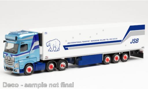 Diecast model cars Mercedes Actros 1/87 Herpa Gigaspace 6x2 JSB Transport (NL) 2018 Kühlkoffer-Sattelzug Mercedes Actros 1/87 Herpa Gigaspace 6x2 JSB Transport (NL) 2018 Kühlkoffer-Sattelzug diecast model cars