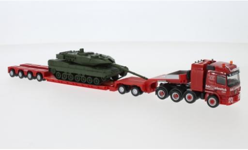 Mercedes Actros 1/87 Herpa Markewitsch 2002 charge profondeur-tracteur avec Leopard 2A7 diecast model cars
