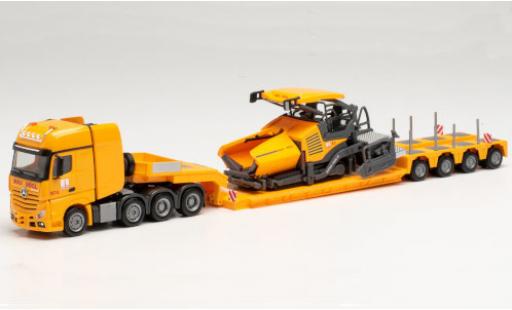 Diecast model cars Mercedes Actros 1/87 Herpa SLT Max Bögl Tiefladesattelzug mit Vögele Deckenfertiger 1900i Mercedes Actros 1/87 Herpa SLT Max Bögl Tiefladesattelzug mit Vögele Deckenfertiger 1900i diecast model cars