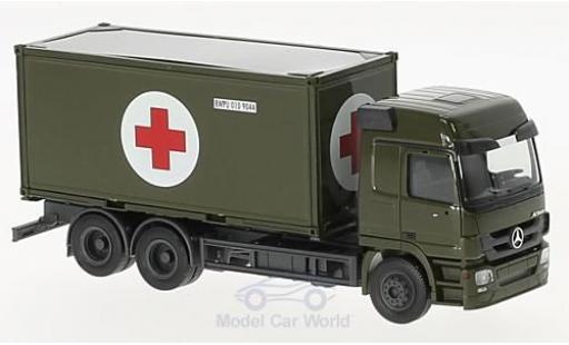 Mercedes Actros 1/87 Herpa L Bundeswehr 2008 Wechselkoffer-LKW mit Sanitätscontainer diecast model cars