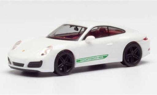 Diecast model cars Porsche 911 1/87 Herpa Carrera white/green avec black jantes Porsche 911 1/87 Herpa Carrera white/green avec black jantes diecast model cars