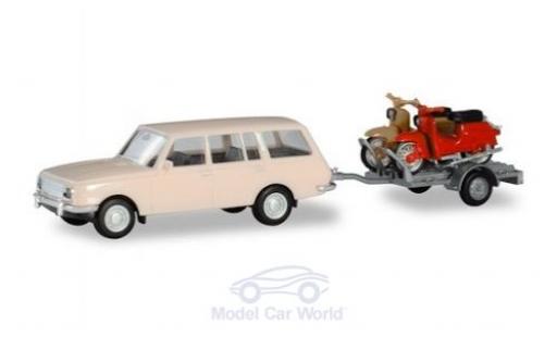 Diecast model cars Wartburg 353 1/87 Herpa Tourist mit Anhänger und 2x Simson Wartburg 353 1/87 Herpa Tourist mit Anhänger und 2x Simson diecast model cars
