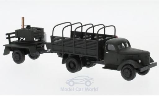 Zil 164 1/87 Herpa ZIL NVA in Polen Pritsche mit Spiegel und Feldküchen-Anhänger diecast model cars