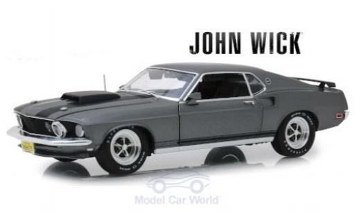 Diecast model cars Ford Mustang 1/18 Highway 61 BOSS 429 metallic grey/matt-black John Wick 1969 Ford Mustang 1/18 Highway 61 BOSS 429 metallic grey/matt-black John Wick 1969 diecast model cars