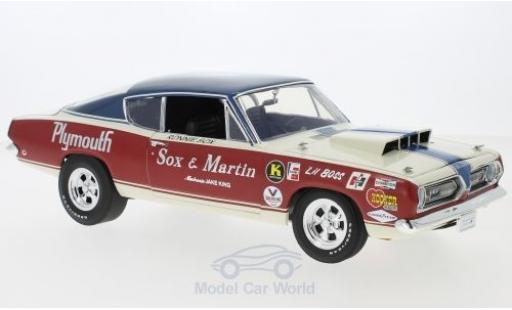 Diecast model cars Plymouth Barracuda 1968 1/18 Highway 61 white/red Sox & Martin 1968 Plymouth Barracuda 1968 1/18 Highway 61 white/red Sox & Martin 1968 diecast model cars