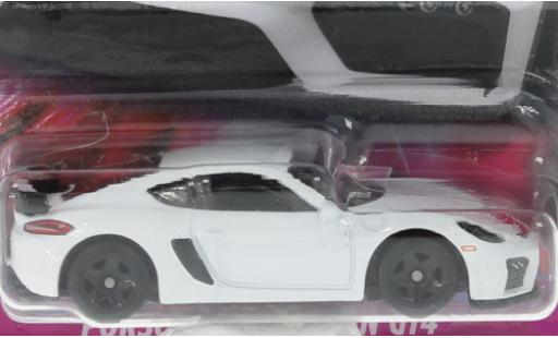 Diecast model cars Porsche Cayman GT4 1/64 Hot Wheels 718 white rapide & Furious Porsche Cayman GT4 1/64 Hot Wheels 718 white rapide & Furious diecast model cars