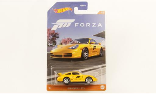 Diecast model cars Porsche 996 GT3 1/64 Hot Wheels 911  metallise yellow Forza Porsche 996 GT3 1/64 Hot Wheels 911  metallise yellow Forza diecast model cars
