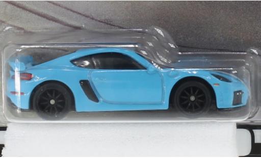 Diecast model cars Porsche Cayman GT4 1/64 Hot Wheels Premium 718 blue clair Porsche Cayman GT4 1/64 Hot Wheels Premium 718 blue clair diecast model cars