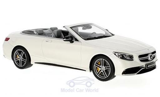 Diecast model cars Mercedes Classe S 1/18 GT Spirit AMG S 63 Cabriolet white Mercedes Classe S 1/18 GT Spirit AMG S 63 Cabriolet white diecast model cars
