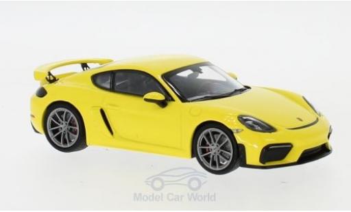 Diecast model cars Porsche Cayman 1/43 Minichamps 718 (982) GT4 yellow 2019 Porsche Cayman 1/43 Minichamps 718 (982) GT4 yellow 2019 diecast model cars