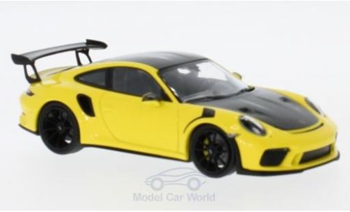 Diecast model cars Porsche 991 GT3 RS 1/43 Minichamps 911 () GT3 RS yellow 2018 mit Weissach-Paket Porsche 991 GT3 RS 1/43 Minichamps 911 () GT3 RS yellow 2018 mit Weissach-Paket diecast model cars