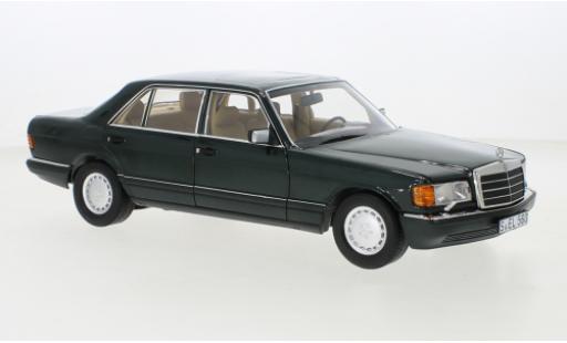 Mercedes 560 1/18 Norev SEL (V126) metallise green 1985 diecast model cars